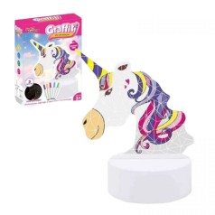 Ночник работает от сети, подсветка, 3 цвета света, фломастеры, USB кабель, в коробке