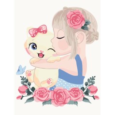 Картина за номерами: Кицькина любов