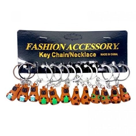 Брелки резиновые Капибары 9 см