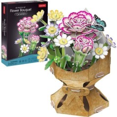 Трехмерная головоломка-конструктор из серии Букет цветов "Гвоздики"