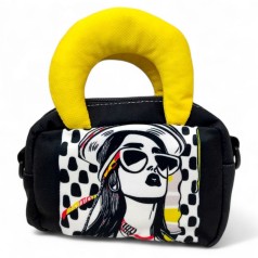 Сумка mini (текстильная) 18х123 см (без ручек) (желтая)