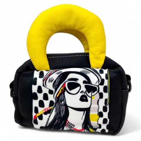 Сумка mini (текстильная) 18х123 см (без ручек) (желтая)