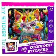 Алмазная мозаика (стразы, инструменты, рамка) в коробке: 17,5х17,5 см