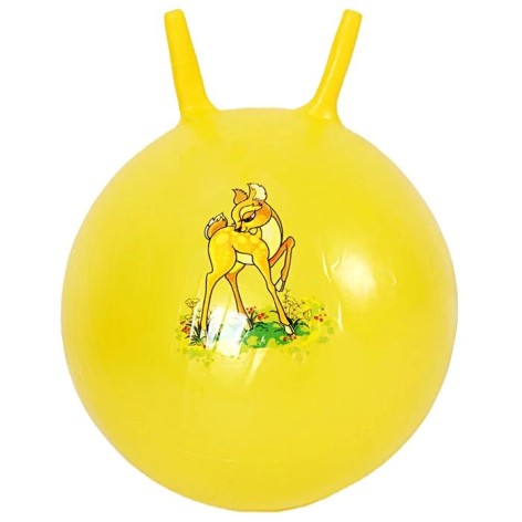 М'яч для фітнесу діаметр 35 см, висота з вушками 40 см, у пакеті (ЖОВТИЙ)