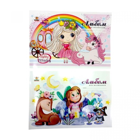 Альбом для рисования, 100г, на скобе, 202х292 мм, 8 лист. МИКС ВИДОВ