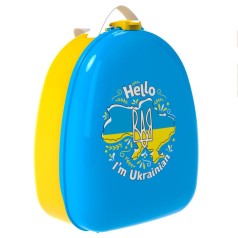 Рюкзак пластиковый "Патриот", желто-голубой