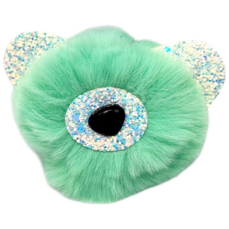 Брелок Мишка ушки с блестками (МЯТНЫЙ)