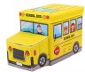 Пуф-корзина для игрушек "Школьный автобус" (желтый)