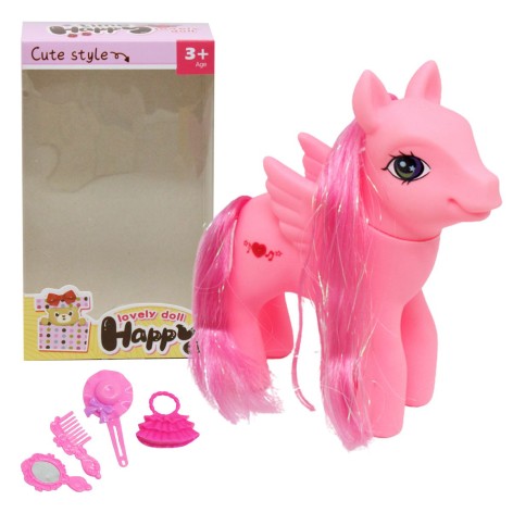 Игровой набор "Пони с аксессуарами", розовый