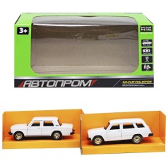 Машинка металлическая "АВТОПРОМ: ВАЗ", белая