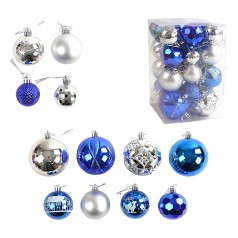 Новогодние украшения, 34 штуки, шарики, в слюде