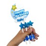 Топпер на торт "Happy Birthday: Місяць" (РОЖЕВИЙ)