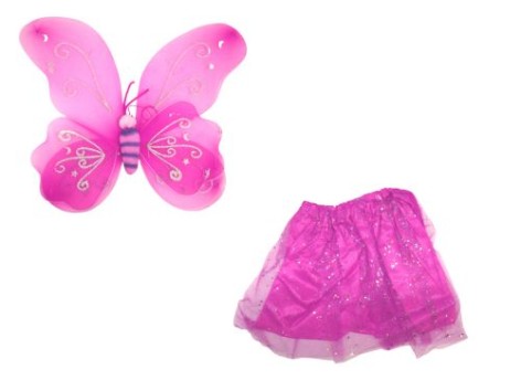 Карнавальний костюм "Метелик з великими крилами" (рожевий)