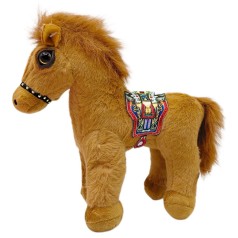 Мягкая игрушка "Лошадка с седлом" 20 см (КОРИЧНЕВА)