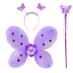 Набор аксессуаров "Крылья бабочки", фиолетовый
