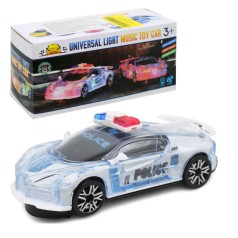 Машинка с подсветкой "Police", белая