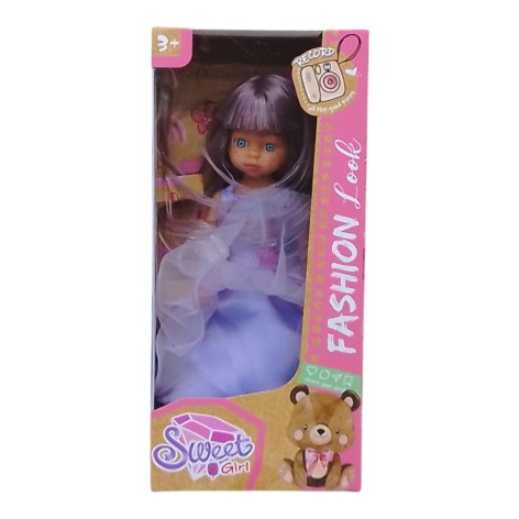 Лялька Sweet Girl 20 см (бузкова сукня)