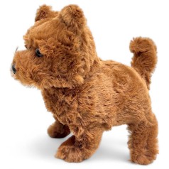 Собачка ходилка коричнева, 15 см