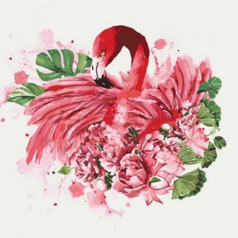 Картина по номерам "Грациозный фламинго"