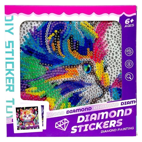 Алмазная мозаика (стразы, инструменты, рамка) в коробке 17,5х17,5 см