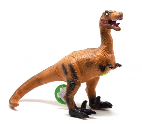 Динозавр резиновый "Велоцираптор", большой, со звуком