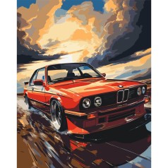 Картина за номерами Авто BMW E34 40*50 см Орігамі LW 3324