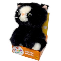 Мяка іграшка КОТИК в відкритій короб (ЧОРНИЙ)
