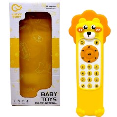 Пульт подсветки (мелодии, звуки погоды и животных, цифры, слова, озвучивание на английском языке, регулировка громкости, резиновый чехол) ЛЕВ