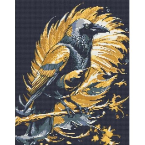 Алмазна мозаїка "Гордий ворон" 40х50 см
