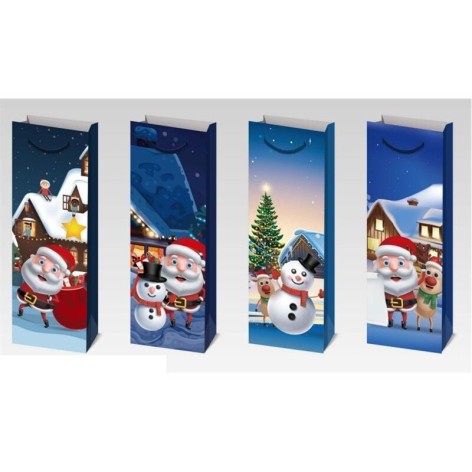 Пакет подарунковий (12х10х35 см) МІКС ВИДІВ