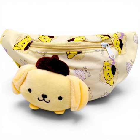Сумочка-бананка з м`якою іграшкою-піном "Sanrio" Pompompurin ЖОВТА