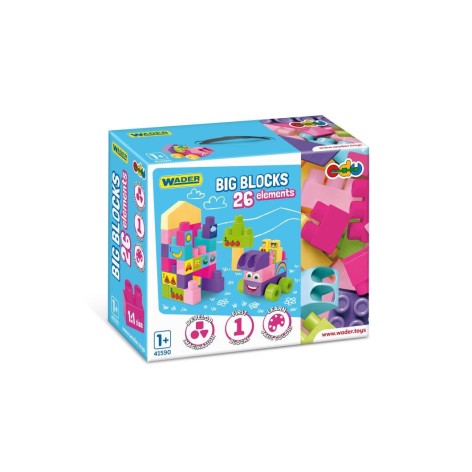 Конструктор "Big Blocks", 26 эл, розовый