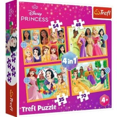 Пазли 4в1 "Принцеси Дісней: Казкові історії"