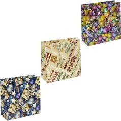 Пакет кольоровий квадрат "Новий рік" 24*24*10 см