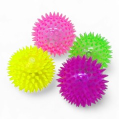 М’ячик їжачок гумовий, що світяться, мікс, 1 штука, 6,5 см