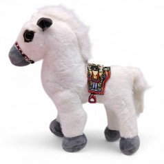 Мягкая игрушка "Лошадка с седлом" 20 см (БЕЛЫЙ)