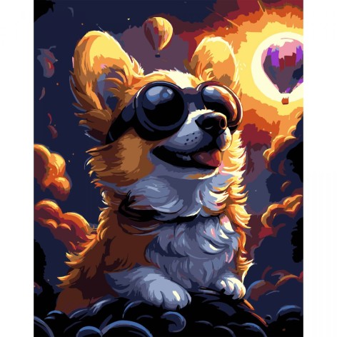 Картина по номерам на черном фоне 