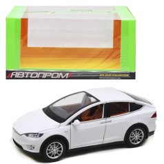 Машинка металлическая "Tesla Model X" из серии "Автопром" (белая)
