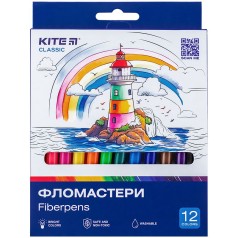 Фломастеры, набор 12 шт. Kite Classic