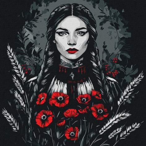 Набір для розпису по номерах "Жіноча сила" 40х40см