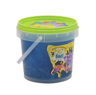 Лизун-антистресс "Mr. Boo с глиттером", 500 г (синий)