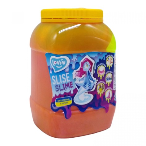 Слайм-антистресс "Lovin: Big slime", желтый+персиковый