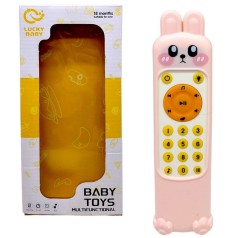 Пульт подсветки (мелодии, звуки погоды и животных, цифры, слова, звучание на английском языке, регулировка громкости, резиновый чехол) ЗАЯЦ