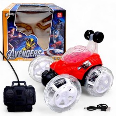 Машинка-трюкач на радио-управлении "Мстители" (КРАСНАЯ)