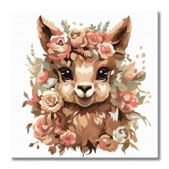 Картина по номерам на ДСП "Лама" 30х30 см ★★