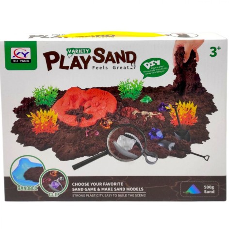 Кінетичний пісок (500г піску, пісочниця, інструменти)