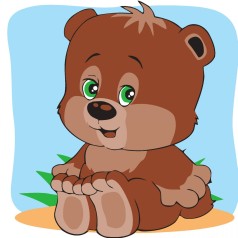 Картина за номерами Strateg Ведмежа Тедді розміром 20х20 см
