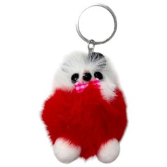 Брелок хомяк із штучного хутра (ЧЕРВОНИЙ)