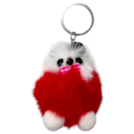 Брелок хомяк із штучного хутра (ЧЕРВОНИЙ)