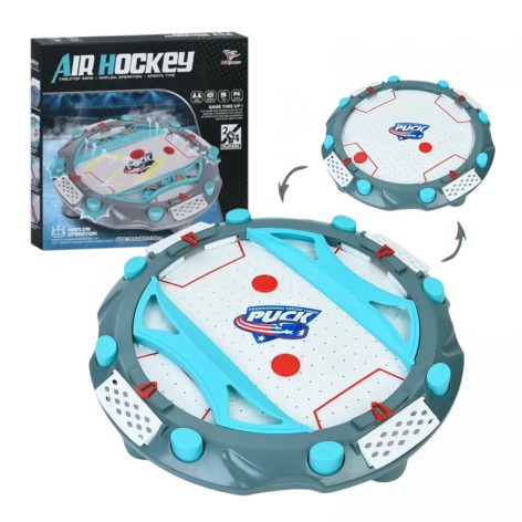 Аэрохоккей на батарейках, игровое поле 35.5 х 7.8 х 35.5 см, шайбы, в коробке